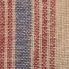 imageDII Jute Burlap Collection Kitchen Tabletop Table Runner 14x72 Double Border Barn RedCenter Stripe Blue  Red