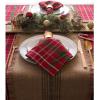 imageDII Jute Burlap Collection Kitchen Tabletop Table Runner 14x72 Double Border Barn RedCenter Stripe Gray