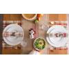 imageDII Jute Burlap Collection Kitchen Tabletop Table Runner 14x72 Double Border Barn RedCenter Stripe Red