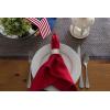 imageDII Jute Burlap Collection Kitchen Tabletop Table Runner 14x72 Double Border Barn RedChevron Blue