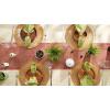 imageDII Jute Burlap Collection Kitchen Tabletop Table Runner 14x72 Double Border Barn RedChevron Red