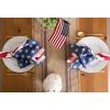 imageDII Jute Burlap Collection Kitchen Tabletop Table Runner 14x72 Double Border Barn RedDouble Border BlueRed