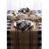 imageDII Jute Burlap Collection Kitchen Tabletop Table Runner 14x72 Double Border Barn RedDouble Border Gray