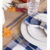 imageDII Jute Burlap Collection Kitchen Tabletop Table Runner 14x72 Double Border Barn RedDouble Stripe Blue