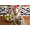 imageDII Jute Burlap Collection Kitchen Tabletop Table Runner 14x72 Double Border Barn RedMiddle Stripe Artichoke