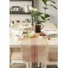 imageDII Jute Burlap Collection Kitchen Tabletop Table Runner 14x72 Double Border Barn RedMiddle Stripe Barn Red