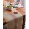 imageDII Jute Burlap Collection Kitchen Tabletop Table Runner 14x72 Double Border Barn RedMiddle Stripe Barn Red