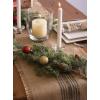 imageDII Jute Burlap Collection Kitchen Tabletop Table Runner 14x72 Double Border Barn RedMiddle Stripe Gray