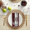 imageDII Jute Burlap Collection Kitchen Tabletop Table Runner 14x72 Double Border Barn RedRuffle Trim Natural