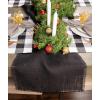 imageDII Jute Burlap Collection Kitchen Tabletop Table Runner 14x72 Double Border Barn RedSolid Black