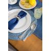 imageDII Jute Burlap Collection Kitchen Tabletop Table Runner 14x72 Double Border Barn RedSolid Blue