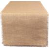 imageDII Jute Burlap Collection Kitchen Tabletop Table Runner 14x72 Double Border Barn RedSolid Natural
