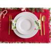 imageDII Jute Burlap Collection Kitchen Tabletop Table Runner 14x72 Double Border Barn RedSolid Red