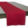 imageDII Jute Burlap Collection Kitchen Tabletop Table Runner 14x72 Double Border Barn RedSolid Red