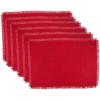 imageDII Jute Burlap Collection Kitchen Tabletop Table Runner 14x72 Double Border Barn RedSolid Red
