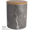 imageDII Kitchen Accessories Collection Ceramic Canister Set 45 Cup3 Cup125 Cup White MarbleBlack Marble