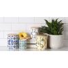 imageDII Kitchen Accessories Collection Ceramic Canister Set 45 Cup3 Cup125 Cup White MarbleBlack Tile
