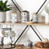 imageDII Kitchen Accessories Collection Ceramic Canister Set 45 Cup3 Cup125 Cup White MarbleBlack Tile