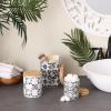 imageDII Kitchen Accessories Collection Ceramic Canister Set 45 Cup3 Cup125 Cup White MarbleBlack Tile