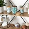 imageDII Kitchen Accessories Collection Ceramic Canister Set 45 Cup3 Cup125 Cup White MarbleTeal Tile