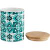 imageDII Kitchen Accessories Collection Ceramic Canister Set 45 Cup3 Cup125 Cup White MarbleTeal Tile