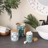 imageDII Kitchen Accessories Collection Ceramic Canister Set 45 Cup3 Cup125 Cup White MarbleTeal Tile