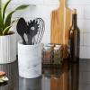 imageDII Kitchen Accessories Collection Ceramic Canister Set 45 Cup3 Cup125 Cup White MarbleWhite Marble