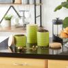 imageDII Kitchen Accessories Collection Textured Matte Ceramic Canister Set Mushroom Vine 3 PieceAvocado