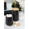 imageDII Kitchen Accessories Collection Textured Matte Ceramic Canister Set Mushroom Vine 3 PieceBlack