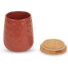 imageDII Kitchen Accessories Collection Textured Matte Ceramic Canister Set Mushroom Vine 3 PieceCinnamon