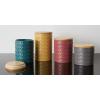 imageDII Kitchen Accessories Collection Textured Matte Ceramic Canister Set Mushroom Vine 3 PieceHoney Gold