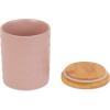 imageDII Kitchen Accessories Collection Textured Matte Ceramic Canister Set Mushroom Vine 3 PiecePale Mauve