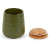 imageDII Kitchen Accessories Collection Textured Matte Ceramic Canister Set Mushroom Vine 3 PieceSage