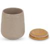 imageDII Kitchen Accessories Collection Textured Matte Ceramic Canister Set Mushroom Vine 3 PieceStone