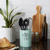 imageDII Kitchen Accessories Retro Collection Ceramics Utensil Holder AvocadoAqua