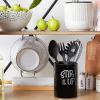 imageDII Kitchen Accessories Retro Collection Ceramics Utensil Holder AvocadoBlack