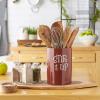imageDII Kitchen Accessories Retro Collection Ceramics Utensil Holder AvocadoCinnamon