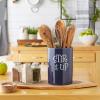 imageDII Kitchen Accessories Retro Collection Ceramics Utensil Holder AvocadoNautical Blue