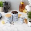 imageDII Kitchen Ceramics Collection Canister Set Floral Tile 3 PiecePortuguese Tile