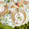 imageDII Lemon Bliss Outdoor Tabletop Collection Stain Resistant ampamp Waterproof Table Runner Table Runner 14x7260 Round w Zipper