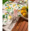 imageDII Lemon Bliss Outdoor Tabletop Collection Stain Resistant ampamp Waterproof Table Runner Table Runner 14x72Table Runner  14x108