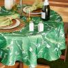 imageDII Outdoor Tabletop Collection Stain Resistant ampamp Waterproof14x72 Banana Leaf60 Round w Zipper