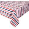 imageDII Patriotic Stripes Tabletop Collection Stain Resistant ampamp Waterproof Table Runner 14x72 Red White ampamp Blue120 x 60 Rectangular