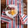 imageDII Patriotic Stripes Tabletop Collection Stain Resistant ampamp Waterproof Table Runner 14x72 Red White ampamp Blue14x108 Runner
