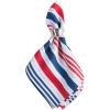 imageDII Patriotic Stripes Tabletop Collection Stain Resistant ampamp Waterproof Table Runner 14x72 Red White ampamp Blue20 x 20 Set of 6