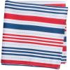 imageDII Patriotic Stripes Tabletop Collection Stain Resistant ampamp Waterproof Table Runner 14x72 Red White ampamp Blue20 x 20 Set of 6
