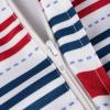 imageDII Patriotic Stripes Zippered Tabletop Collection Stain Resistant ampamp Waterproof Tablecloth 60quot Round Red White ampamp Blue52 Round