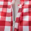 imageDII Red Check Outdoor Zippered Tabletop Collection Stain Resistant ampamp Waterproof 60quot Round Tablecloth Check120 x 60 Rectangular