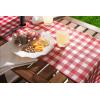 imageDII Red Check Outdoor Zippered Tabletop Collection Stain Resistant ampamp Waterproof 60quot Round Tablecloth Check14x72 Runner