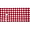 imageDII Red Check Outdoor Zippered Tabletop Collection Stain Resistant ampamp Waterproof 60quot Round Tablecloth Check14x72 Runner